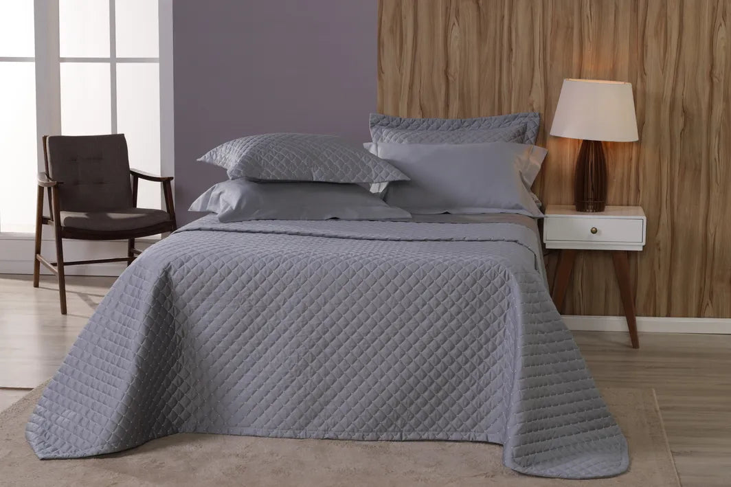 Jogo de Cama King Combo Platinum - Fronha Pamut Cinza