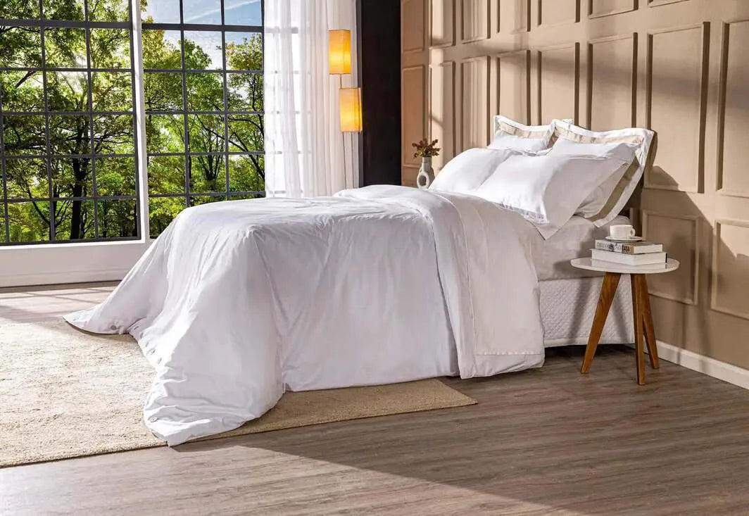 Jogo de Cama King Combo White - Fronha Pamut Cinza 6